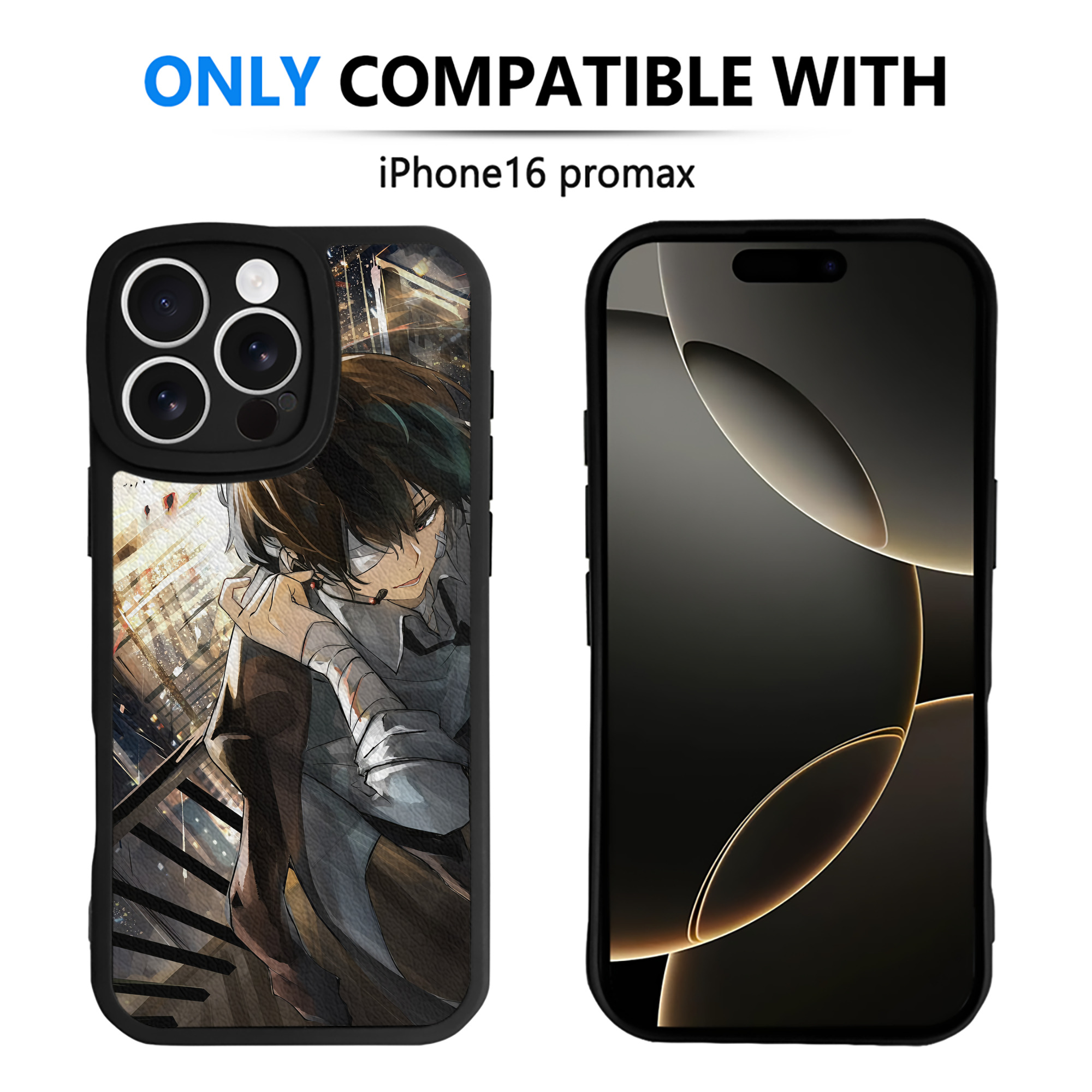 （画像用） 文豪ストレイドッグス Bungo Stray Dogs 【iPhone 16シリーズ対応】シリコンスマホケース（レザー調） 材質：シリコン